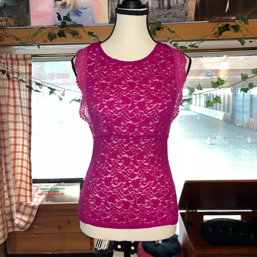 🩷 Fuchsia Lace Tank Top🩷